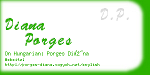 diana porges business card